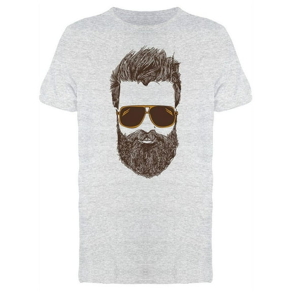 Brutal Man Beard T-Shirt Men -Image by Shutterstock, Male Medium