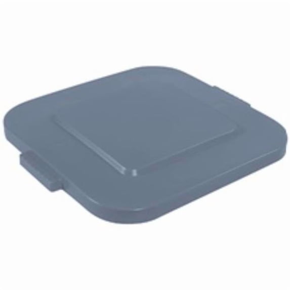 Brute RUB128LGR 28 gal Brute Square Trash Can Flat Lid, Gray