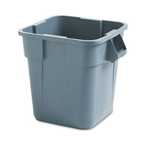 Brute Container Square, Polyethylene, 28 gal, Gray