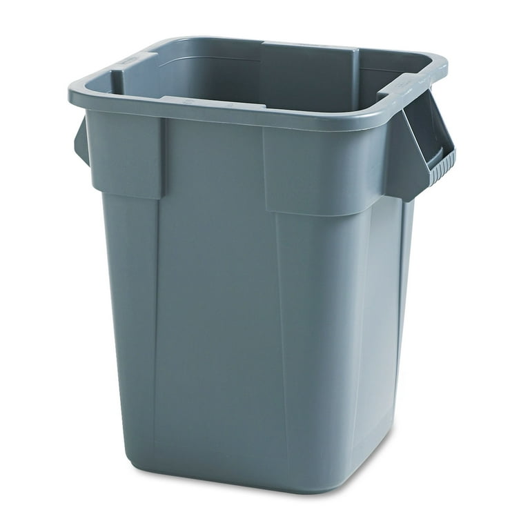Square Brute Container, 40 gal, Polyethylene, Gray Square Brute Container, 40 gal, Polyethylene, Gray