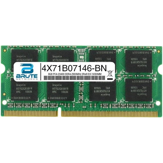 Brute Networks 4X71B07146-BN - 8GB DDR4-2933MHz 2Rx8 ECC SODIMM (Compatible with OEM PN# 4X71B07146)