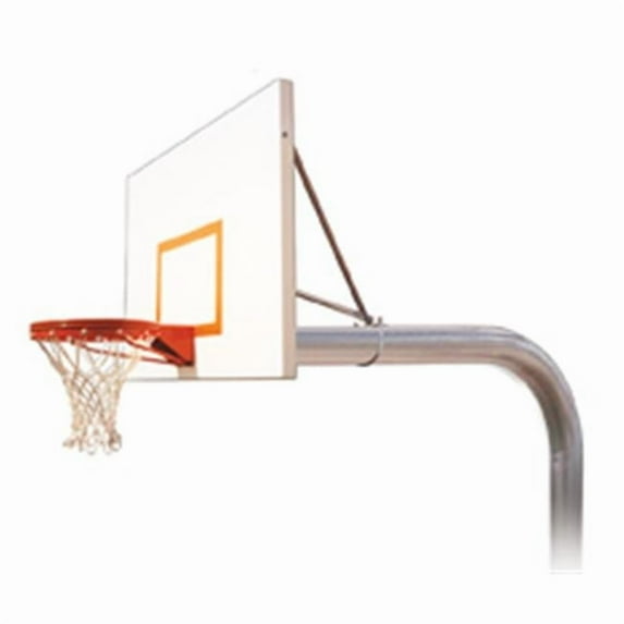Brute Playground Steel In Ground Fixed Height Basketball System, Forest Green