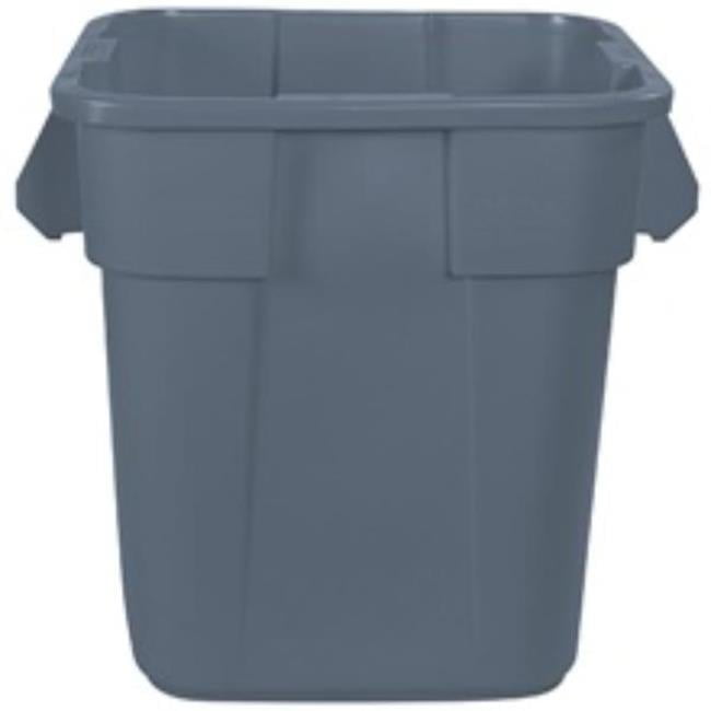Brute RUB128CGR 28 gal Brute Square Trash Can, Gray