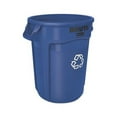 thumbnail image 1 of Brute Recycling Container Round, 32 gal, Blue, 1 of 2