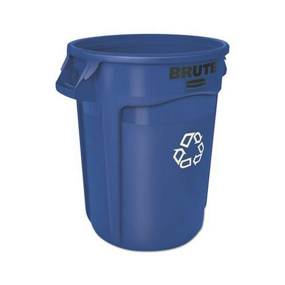 Brute Recycling Container Round, 32 gal, Blue