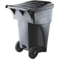 thumbnail image 1 of Brute Rollout Heavy-Duty Waste Container, Square, Polyethylene, 95 Gal, Gray | Bundle of 5, 1 of 2