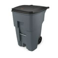 thumbnail image 1 of Brute Rollout Square Outdoor Garbage Can - 95 Gallons, Polyethylene, Gray, 1 of 2