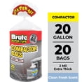 thumbnail image 1 of Brute Super Tuff® Compactor Trash Bags, 20 Gallon, 20 Bags (Twist Tie), 1 of 10
