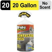 Brute Super Tuff Compactor Trash Bags, 20 Gallon, 20 Count