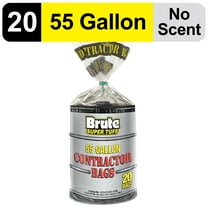 Brute Super Tuff® Contractor Bags, 55 Gallon, 20 Bags (Twist Tie)