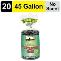 Brute Super Tuff Contractor Trash Bags, 45 Gallon, 20 Bags