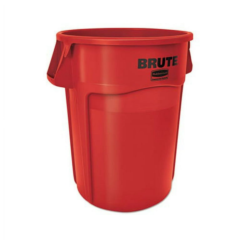 Brute 10 gal. Round Outdoor Trash Can with Lid (2-Pack)