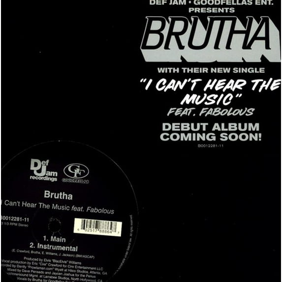 Brutha - I Can't Hear Music - Music & Performance - Vinyl