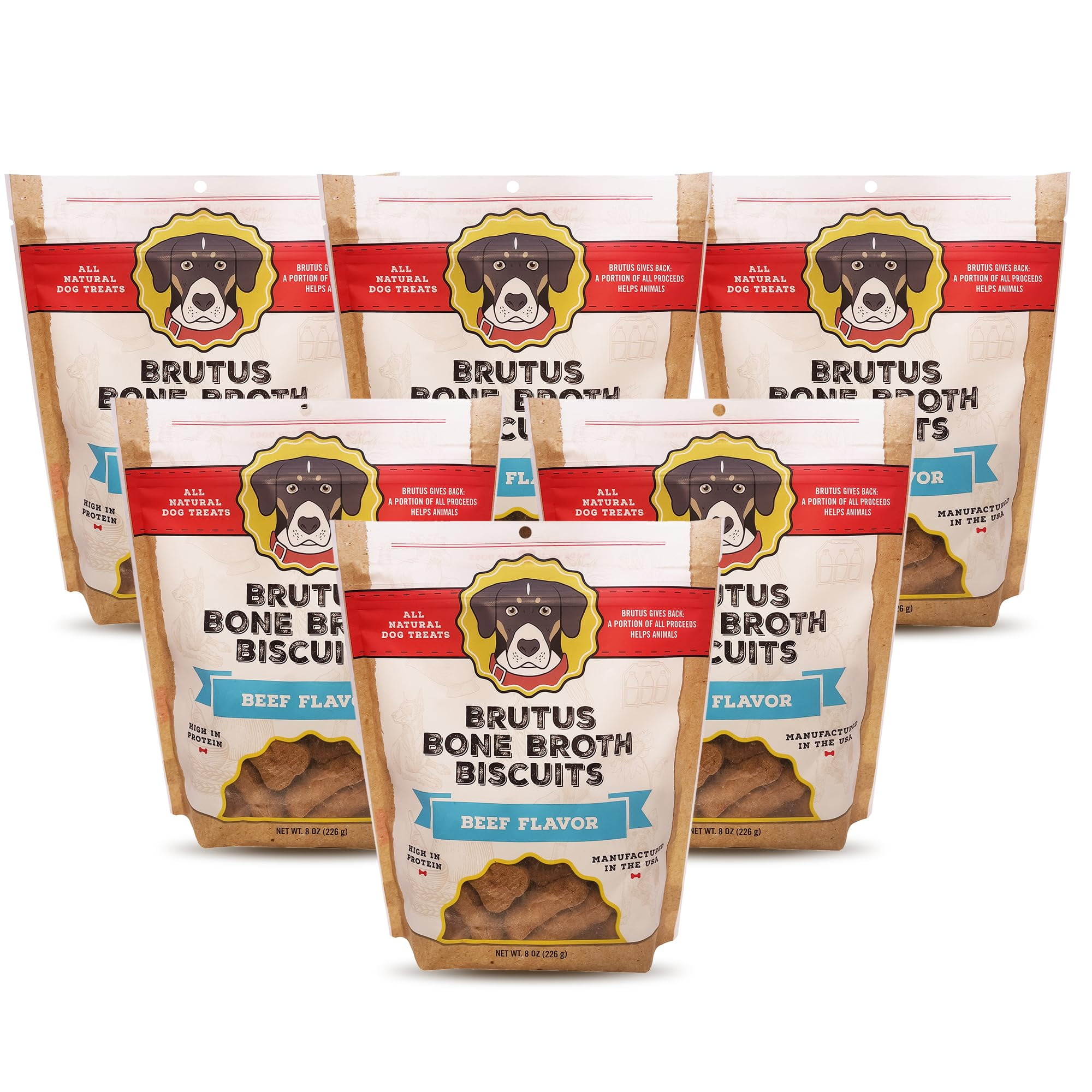 Brutus Bone Broth Biscuits STF9 (Beef) Healthy Dog Treats Natural