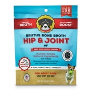 Brutus Bone Broth Hip and Joint Meal Toppers for Dogs Mega Pack (Beef) - Bone Broth Powder with Chondroitin, Glucosamine & Turmeric - Makes Up to 130 OZ of Liquid Bone Broth