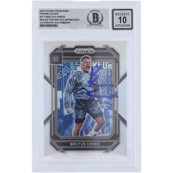 Brutus Creed WWE Autographed 2023 Panini Prizm Silver Prizm #171 Beckett Fanatics Witnessed Authenticated 10 Card - Fanatics Authentic Certified
