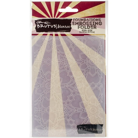 Brutus Monroe Embossing Folder 4.4"X6.6"-Petal Lace