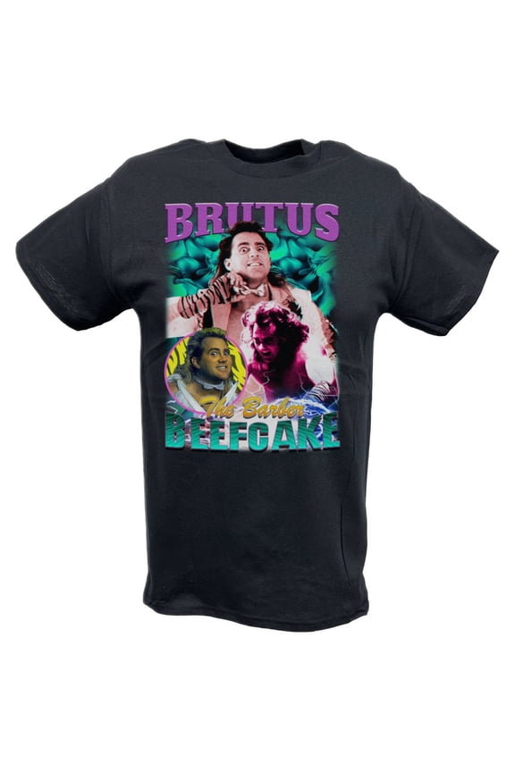 Brutus the Barber Beefcake Collage T-shirt