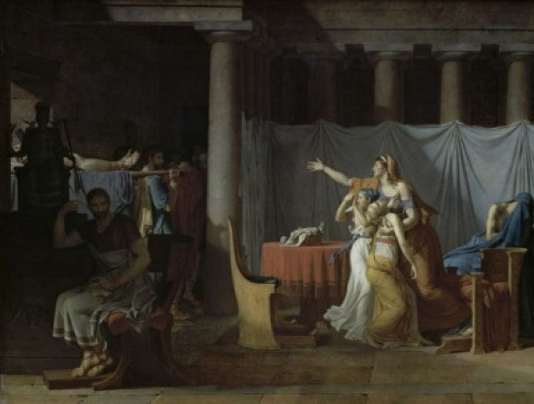 Brutus with the Bodies of His Sons 1789 Jacques-Louis David (1748-1825French) Musee du Louvre Paris Canvas Art - Jacques-Louis David (18 x 24)