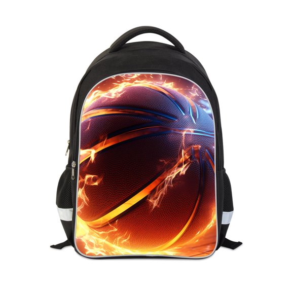 BruvXolibx Kids School Backpack with Basketball Print, Durable Elementary Middle School Bags