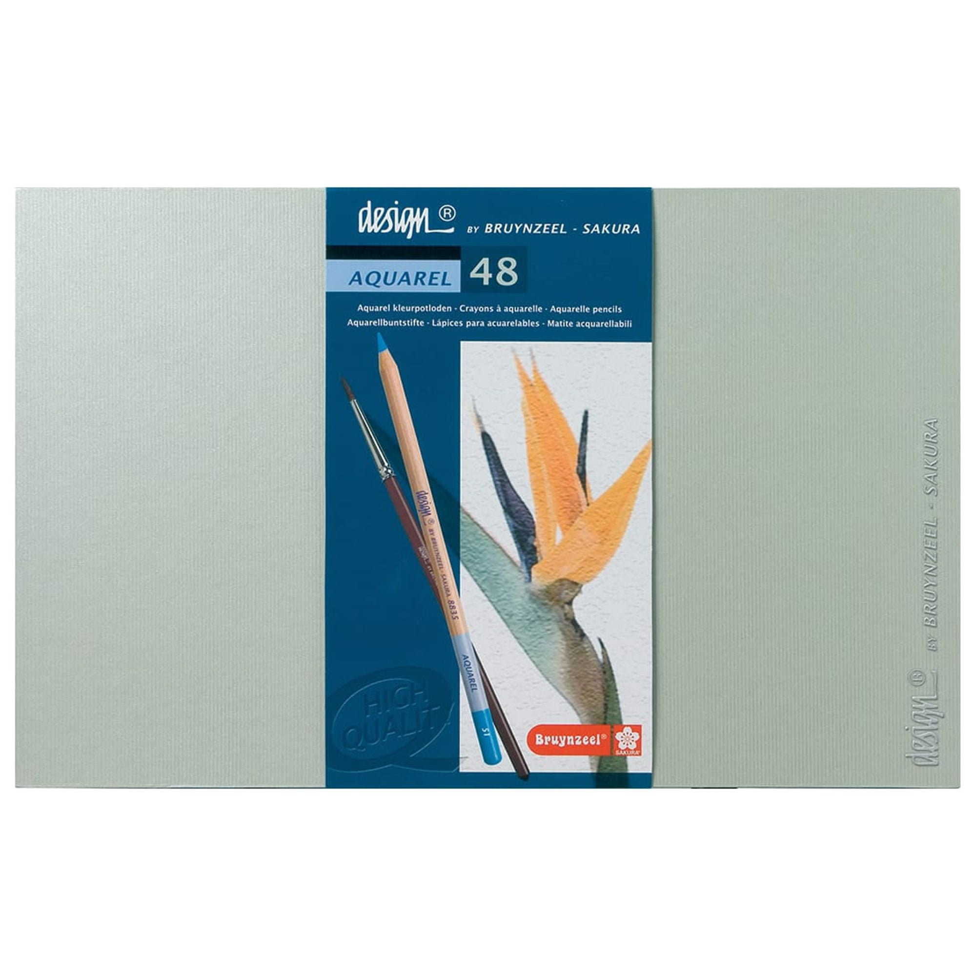 Bruynzeel Design Aquarel Pencils - Box Of 48 Assorted Colors, Watercolor Pencils For Artists