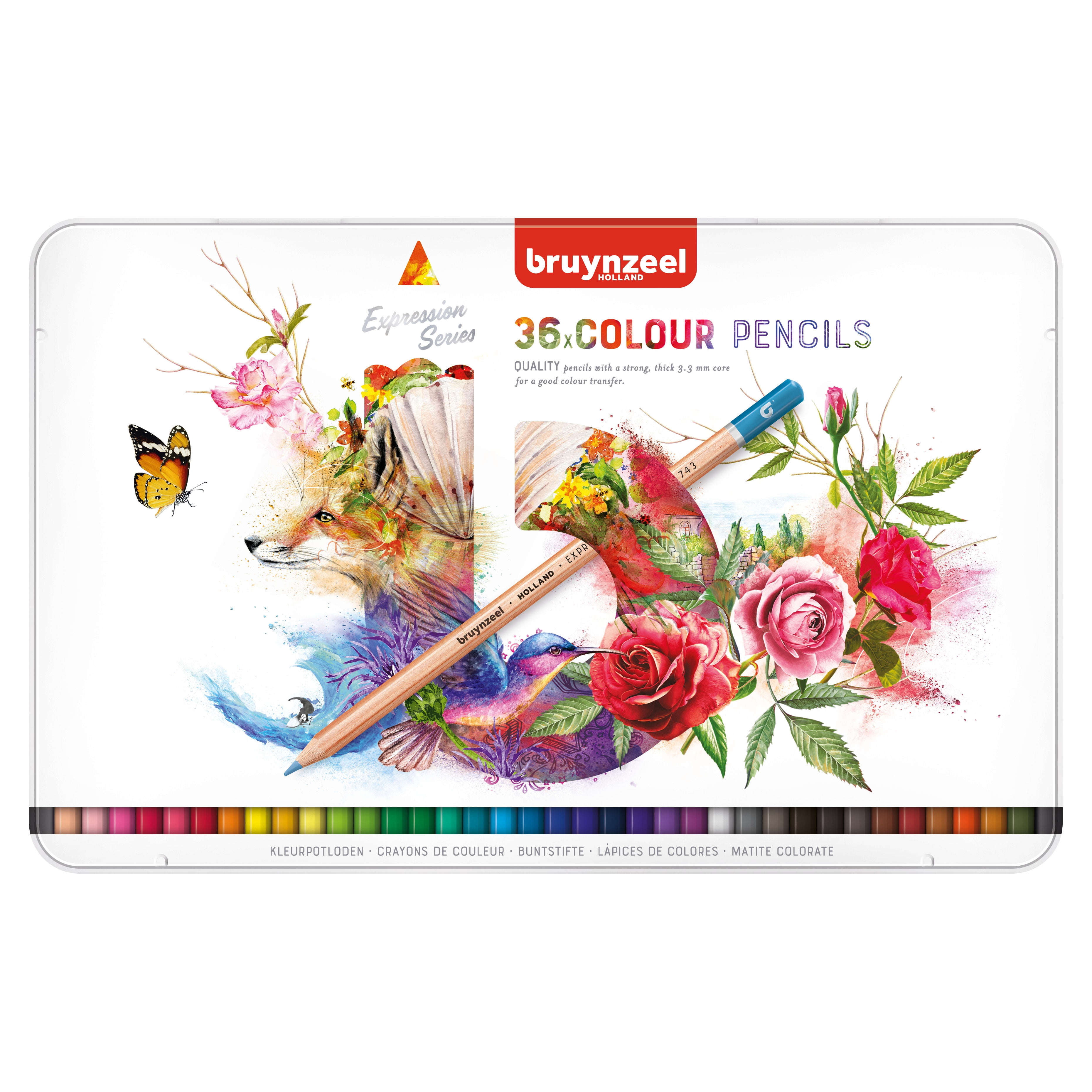 Bruynzeel Expression Colored Pencil Set, 36-Color Set
