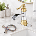Rustic Style Waterfall Brwaterfall Bathroom Faucet Brushed & Chrome For Modren Style - Walmart.com