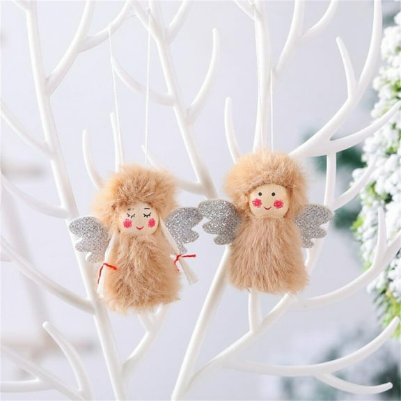 Brwvolix Plush Stuffed Animal,Angel Pendant Boy and Girl Suit Doll Christmas Decorations