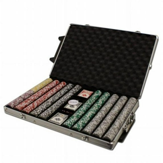 Bry Belly CSAK-1000R Pre-Pack - 1000 Ct Ace King Suited Chip Set Rolling Case