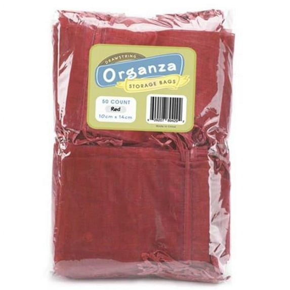 Bry Belly Lot of 50 Red Drawstring Organza Storage Bags