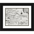 thumbnail image 1 of Bry, de Theodor 18x14 Black Ornate Wood Framed with Double Matting Museum Art Print Titled - America map from Grand voyages 1596, 1 of 4