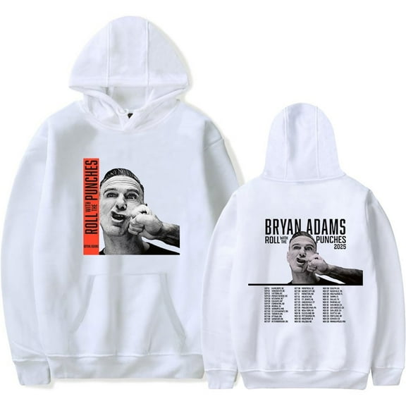 Bryan Adams Roll With The Punches 2025 Hoodie Vintage Sweatshirt Unisex Classic Streetwear
