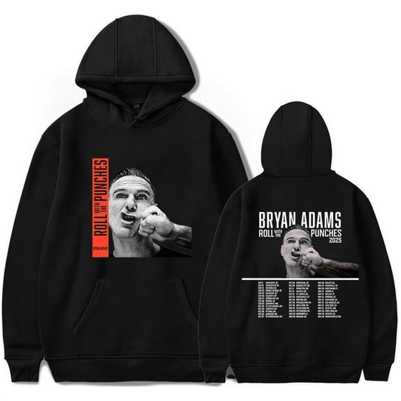 Bryan Adams Roll With The Punches 2025 Hoodie Vintage Sweatshirt Unisex Classic Streetwear