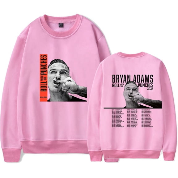 Bryan Adams Roll With The Punches 2025 Sweatshirts Hip Hop Crewneck Fashion Tops