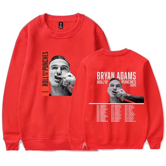 Bryan Adams Roll With The Punches 2025 Sweatshirts Hip Hop Crewneck Fashion Tops