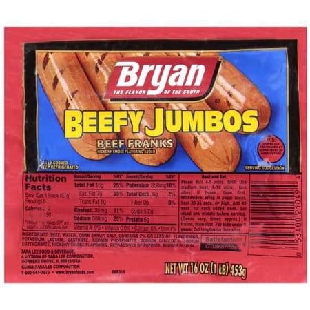 Bryan: Beefy Jumbos Franks, 16 Oz