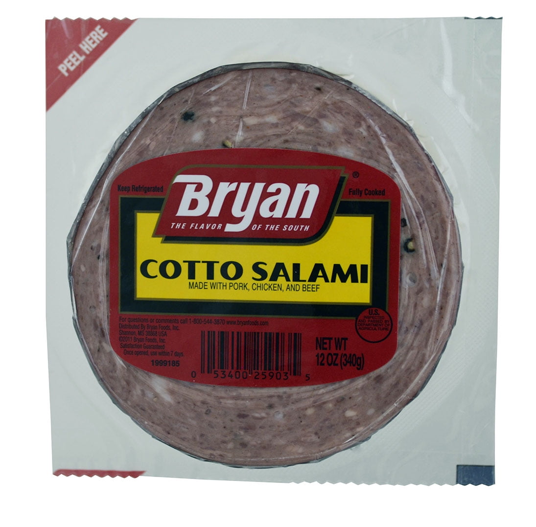 Bryan Cotto Salami Sliced Lunch Meat, 12 oz