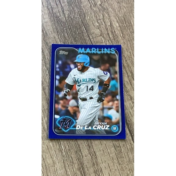Bryan De La Cruz MLB Miami Marlins 2024 Topps - Royal Blue 215 Parallel Trading Card