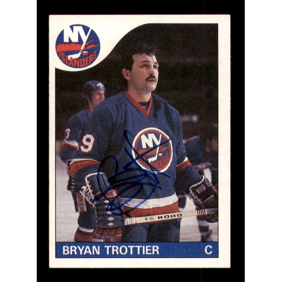 Bryan Trottier Autographed 1985-86 Topps Card #60 New York Islanders SKU #251131
