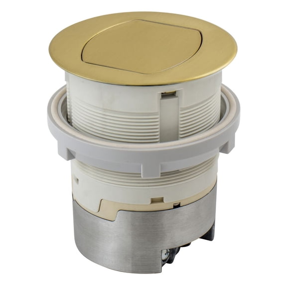 Bryant 15A Kit Kitchen Counter Receptacle Flush Brass (RCT201BR)