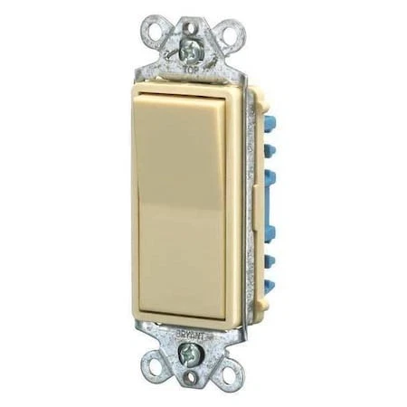 Bryant 9801I Wall Switch,15A,Ivory,1-Pole Type,Rocker - Walmart.com