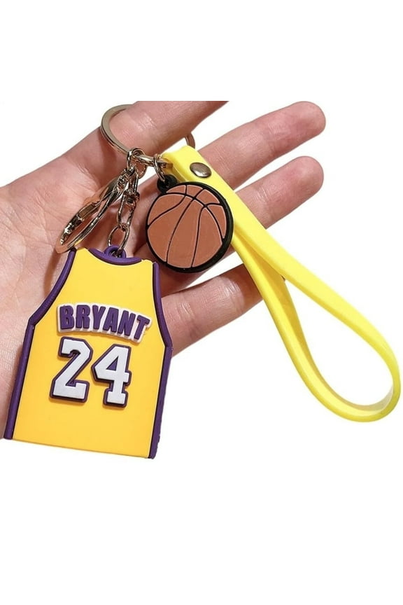 Bryant Basketball Jersey Keychain - Durable Basketball Fan Key Ring - Perfect Gift for All Occasions