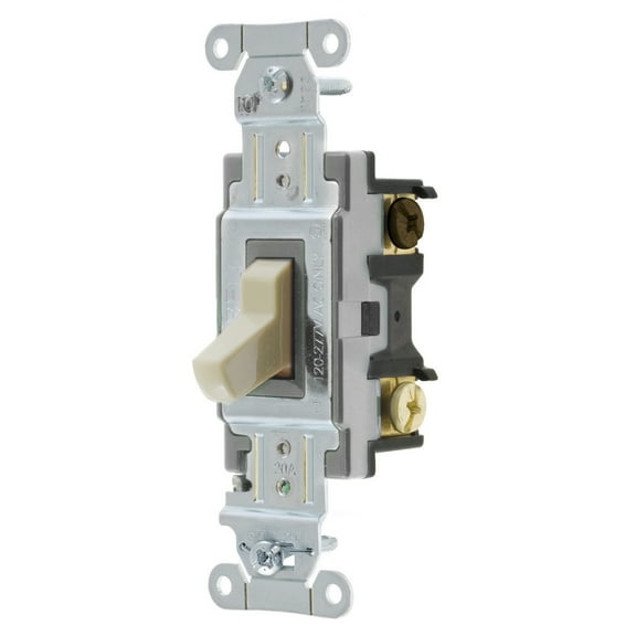 Bryant CSB420BI Ivory Commercial Grade Four Way Toggle Light Switch 20A 120/277V