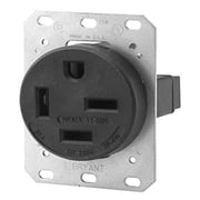 Bryant Electric 8460FR 60 Amp 250V NEMA 15-60R Flush Straight Blade Receptacle, Black CA2