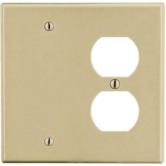 Bryant Electric P138I Wallplate, Standard Size, Ivory Thermoplastic Standard Size Ivory