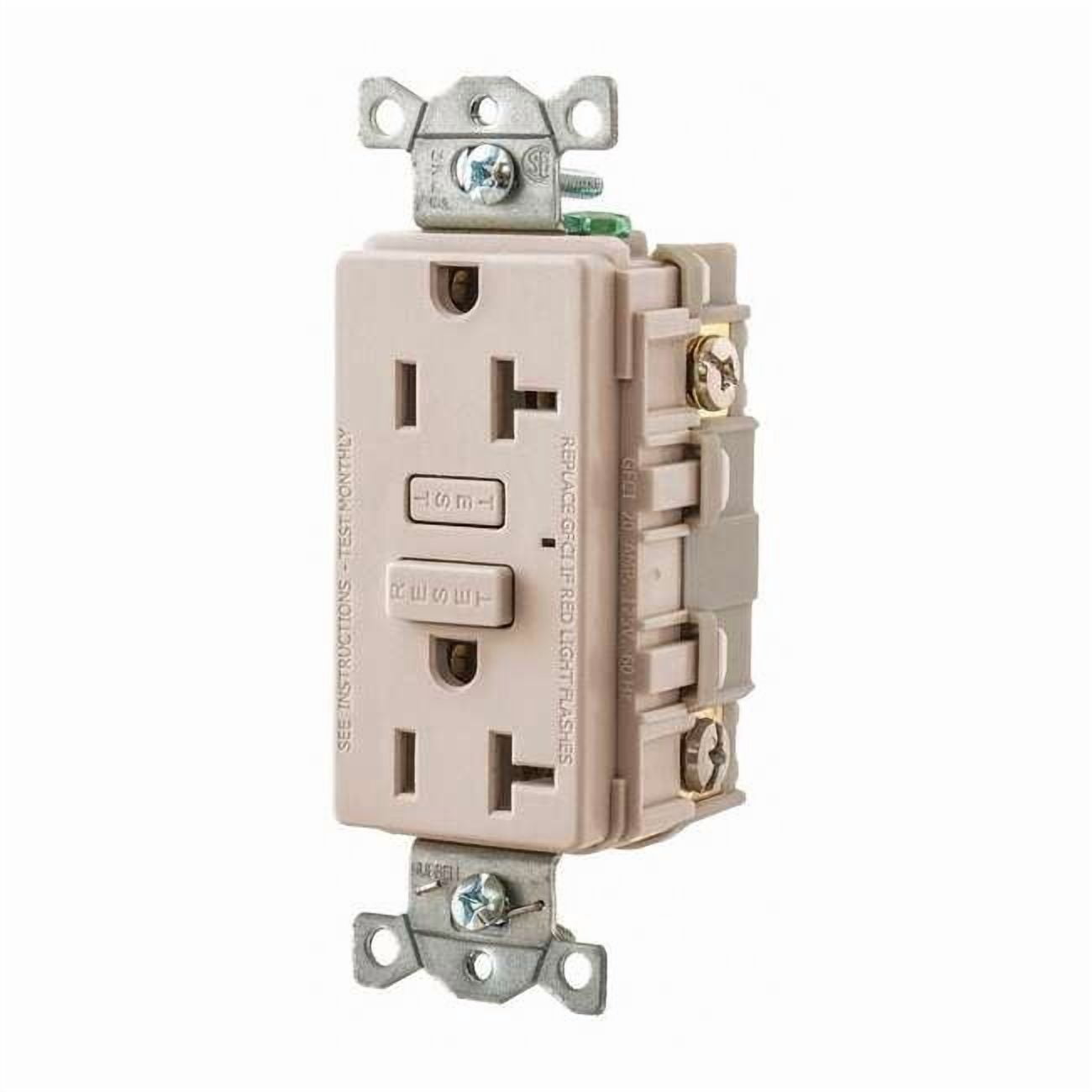 Bryant GFCI Receptacle, Self-Testing, 2 Poles GF20LA