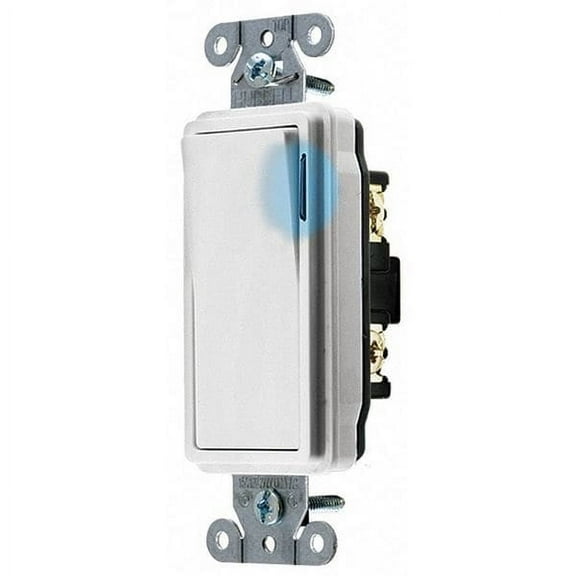 Bryant Illuminated Wall Switch,20A,1-Pole Type 9901GLW
