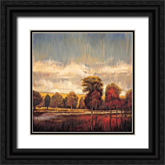 Bryant, James 12x12 Black Ornate Wood Framed with Double Matting Museum Art Print Titled - Quiet River I