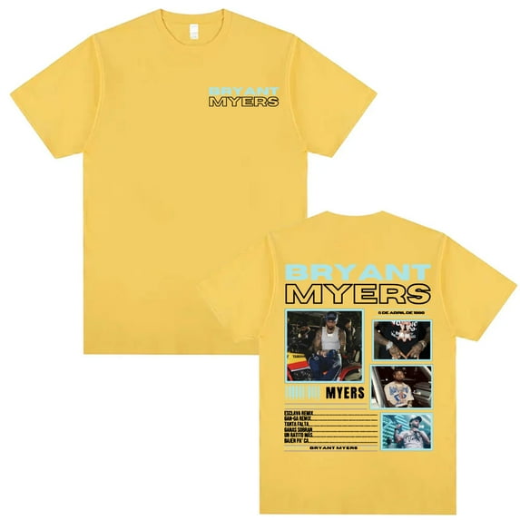 Bryant Myers 2025 Tour Inspired 90s T-Shirt - Unisex Soft Breathable Cotton Oversized Urban Hip Hop Daily Wear Summer