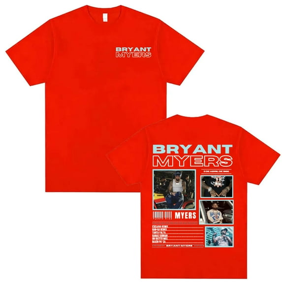 Bryant Myers 2025 Tour Inspired 90s T-Shirt - Unisex Soft Breathable Cotton Oversized Urban Hip Hop Daily Wear Summer